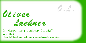 oliver lackner business card